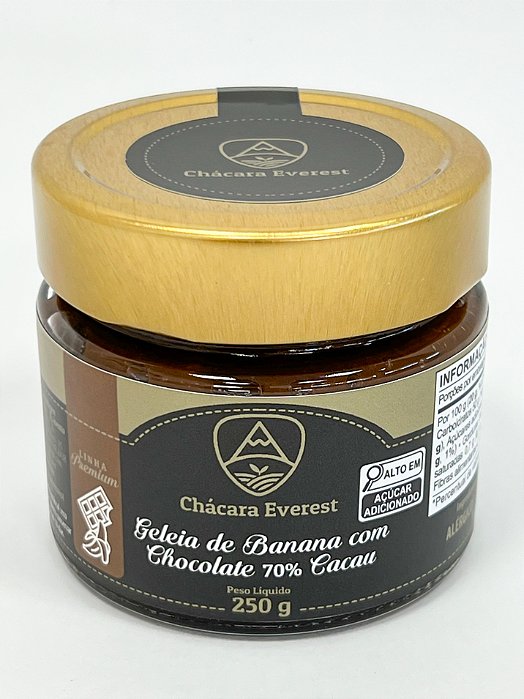 Geleia de Banana com Chocolate 70% Cacau
