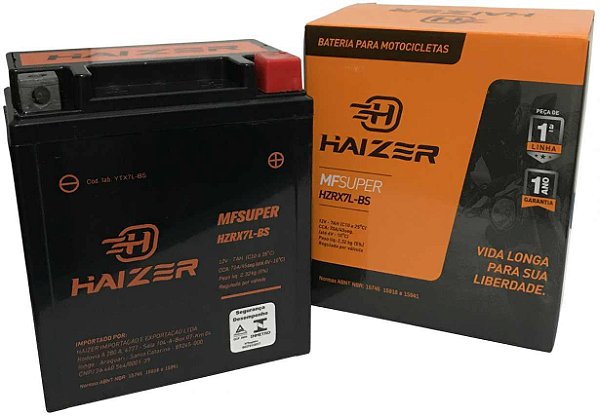 Bateria Haizer HZRX7L-BS 7Ah Tornado Falcon Lead CB300 Fazer