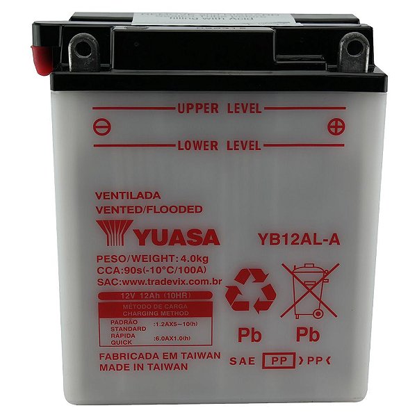 Bateria Yuasa YB12AL-A GS650 F650 Tenere600 Vulcan Virago535