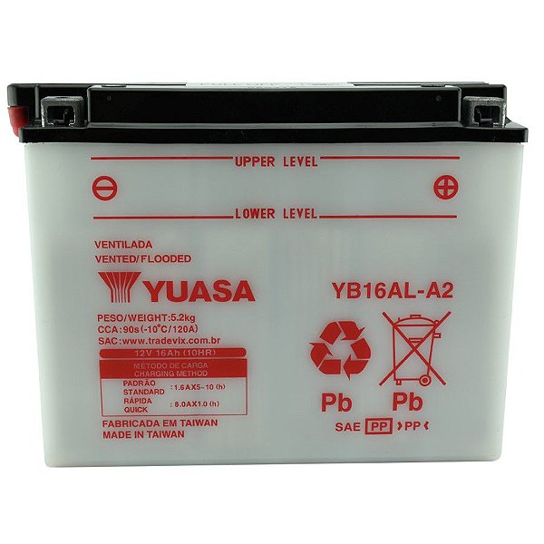 Bateria Yuasa YB16AL-A2 XV700 Virago XV750 V-MAX 1200 Ducati