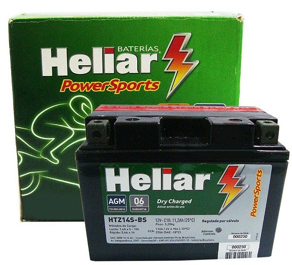 Bateria Heliar HTZ14S Transalp 700 Shadow 750 Midnight 950