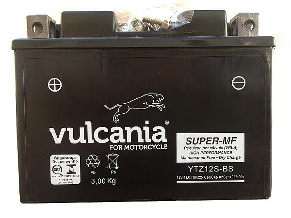 Bateria Vulcania YTZ12S CBR1100 NC700 VT750 TMAX S1000RR XT1200Z Super Tenere
