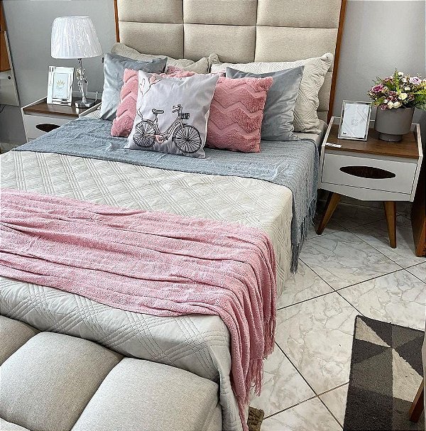 Manta Pra Sofa Rosa Xale Chale Poltrona Decorativa peseira