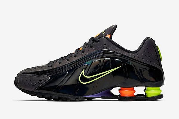 nike shox verde e preto