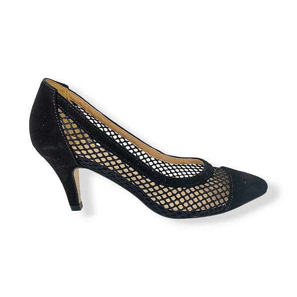 SCARPIN TELA SALTO MEDIO - NOBUCK BLACK