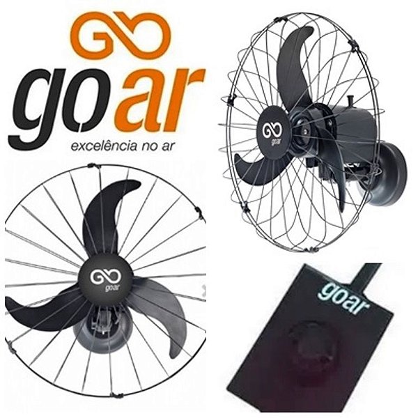 Ventilador de Parede GOAR 60cm Preto -  Bivolt