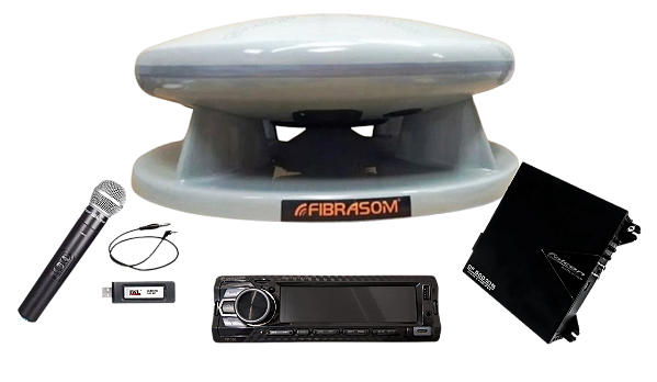 Kit PV800 Caixa Propaganda FSaudio+ Microfone s/fio + Rádio