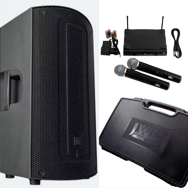 Caixa de Som JBL Max 12 Ativa Bluetooth + 2 Microfones s/Fio
