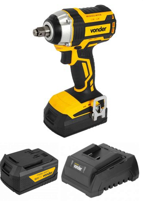 Chave de impacto ICIV 1807 1/2"  VONDER c/ 1 bateria 18V 2Ah