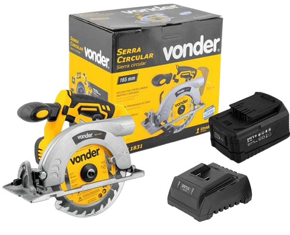 Serra Circular Vonder ISCV 1831 c/ 1 Bateria DWT 4.0 Ah 18V
