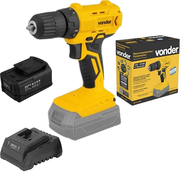 Parafusadeira furadeira VONDER IPFV 1851 + 1 Bateria 2AH DWT