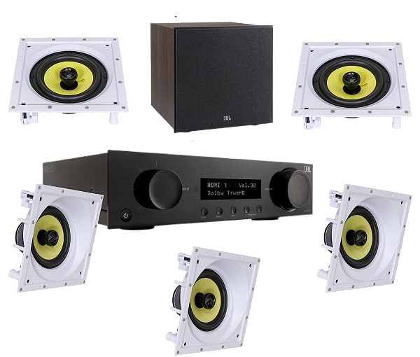 Kit 5.1 JBL Receiver MA510 + 3 Cxs Ci6SA + 2 CI6S + Sub 200P