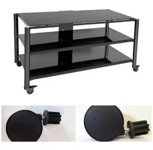 Rack Airon Ht-100.03.1 Em Aço Cor Black + 4 Rodízios R9
