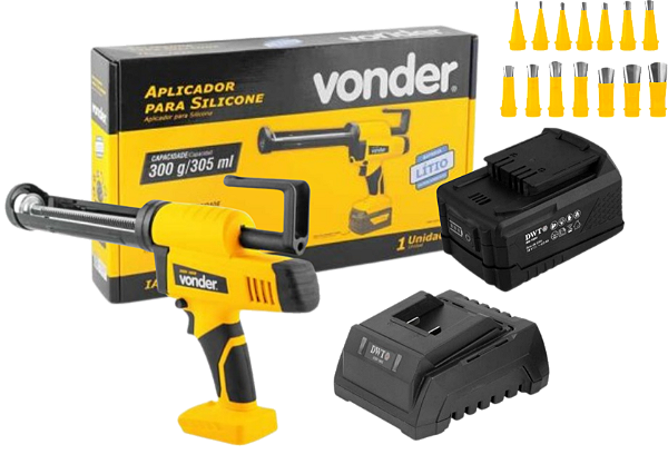 Aplicador Silicone IASV 1830 Vonder +1 Bat 4Ah DWT + Bicos