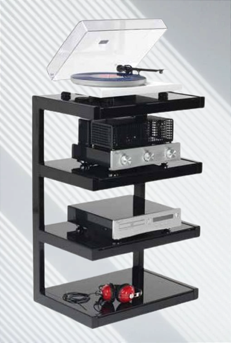 Rack Norstone HIFI ESSE com Prateleiras de Vidro Cor Preto