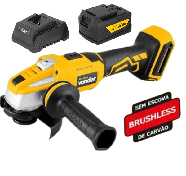 Esmerilhadeira 4.1/2" Brushless IEV 1847B + Bat 2Ah VONDER