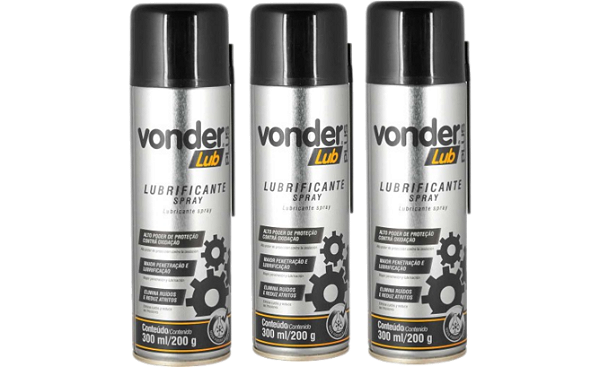 Lubrificante em spray 300 ml/200 g VONDER PLUS - 3 unidades