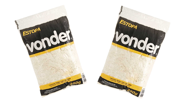 Estopa branca para polimento embalagem 200 g VONDER 2 unid