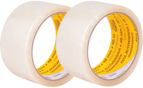 Fita adesiva 48 mm x 50 m, transparente, VONDER 2 unidades