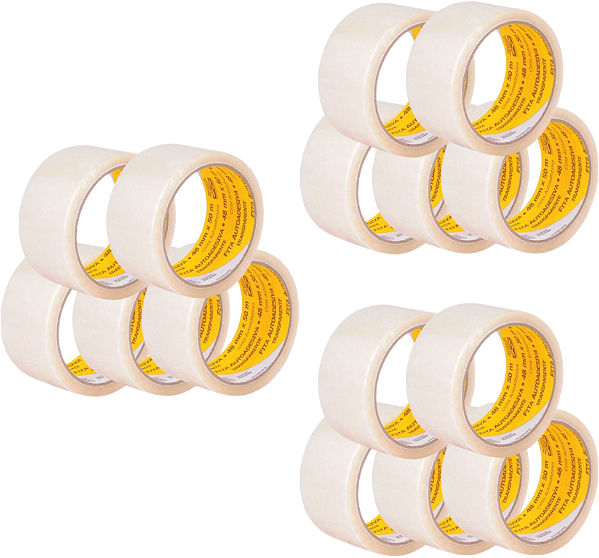 Fita adesiva 48 mm x 50 m, transparente, VONDER 15 unidades