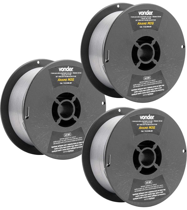 Arame Autoprotegido 0,8 mm Sem Gás p/ Solda Mig 3 kg VONDER