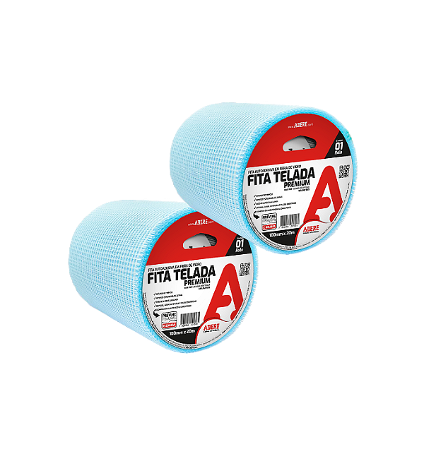Fita Adesiva Telada Adere 9x9 fibra de vidro 100mmx20m -2 pç