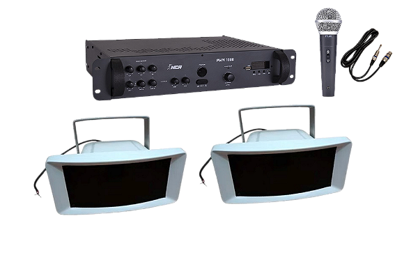 Corneta Chamada de Alunos CAP-4 FSaudio Par + Amp BT + Mic