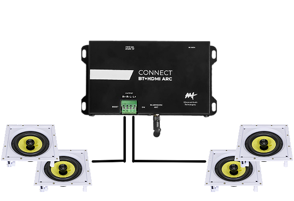 Amplificador AAT CONNECT BT HDMI ARC + 4 Cxs JBL CI PLUS 6S