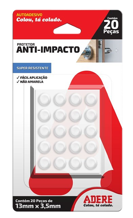 Protetor Anti-Impacto Adere PAICM 13MM Redondo 20 peças