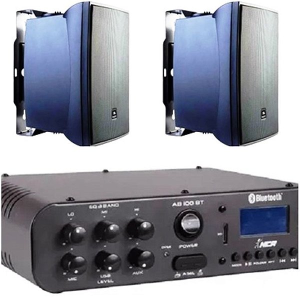 Amplificador NCA SA100BT Bluetooh + Par de caixa JBL C321P