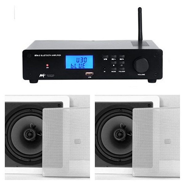 Amplificador AAT  BTA-2 ST c/ Bluetooth + 2 Caixas JBL 6CO1Q