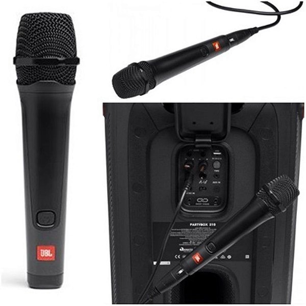 Microfone JBL PBM100 karaokê com fio