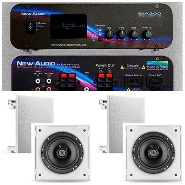 Amplificador New Áudio BIA 200 BT 2.1+4 Cxs Frahm 6CX Branca