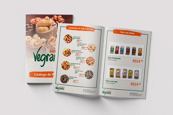 Catálogo ou Menu A4 - 6 páginas