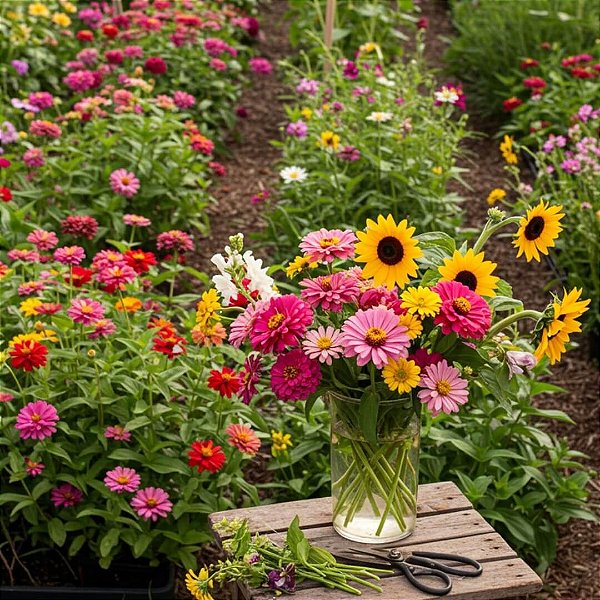 Mix 200 Sementes de Flores de Corte Sortidas - Cores Vibrantes e Alta Floração