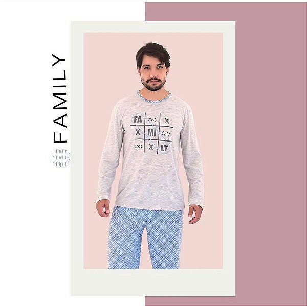 Pijama Jogo da Velha - inverno - masculino