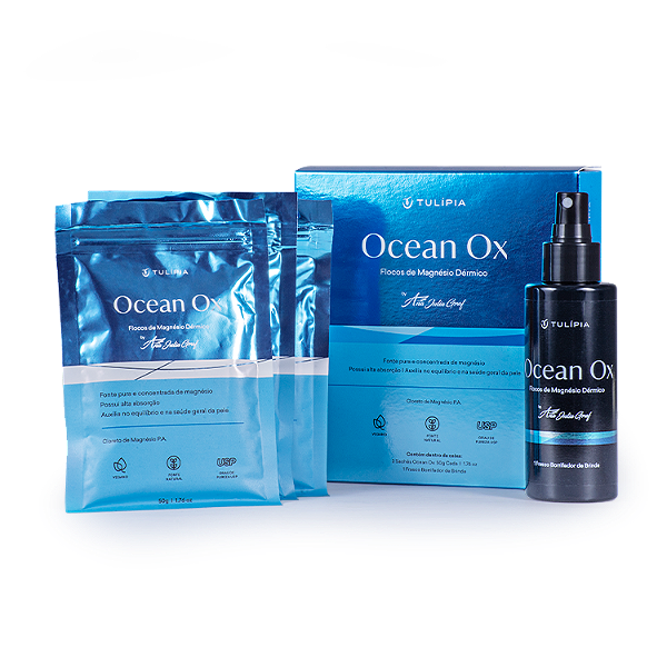 OCEANOX - FLOCOS DE MAGNESIO COM 3 SACHES DE 50G