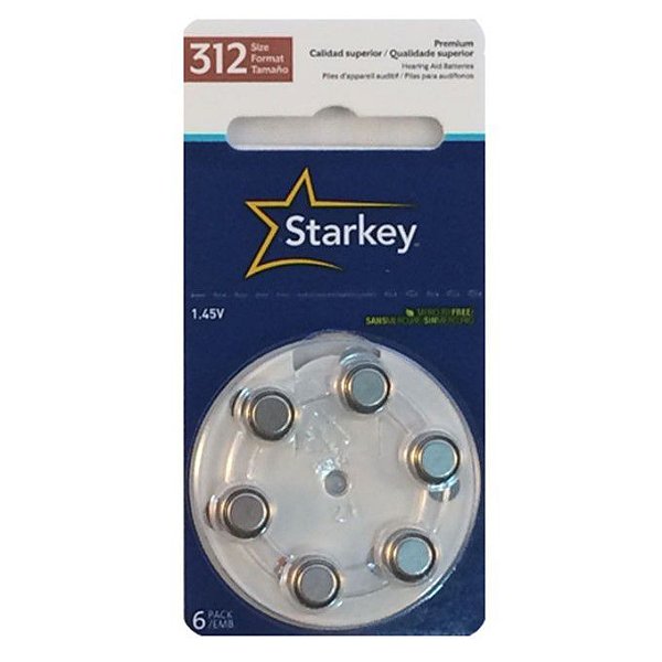 Starkey - Modelo 312 / PR41- Baterias Para Aparelho Auditivo