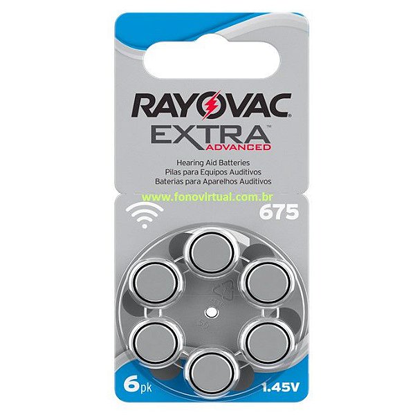 Bateria RAYOVAC - Modelo 675 / PR44 - Para Aparelho Auditivo