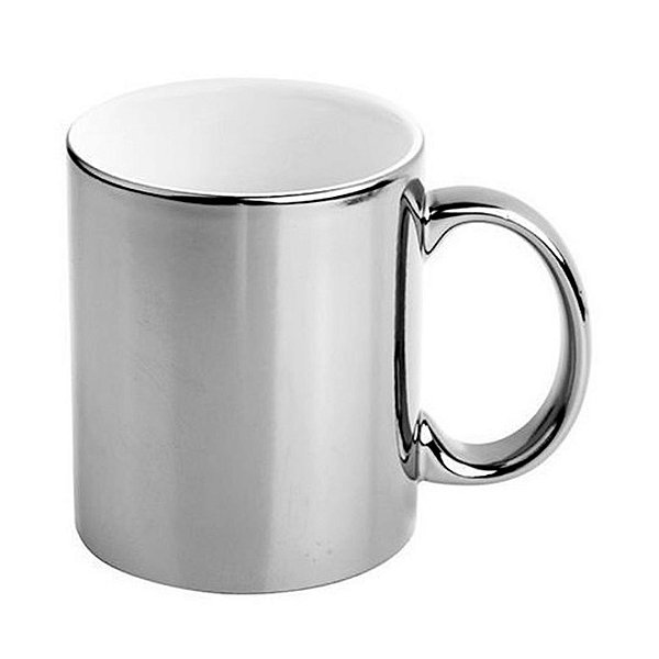 Caneca de Cerâmica para Sublimação Cromada 325ml