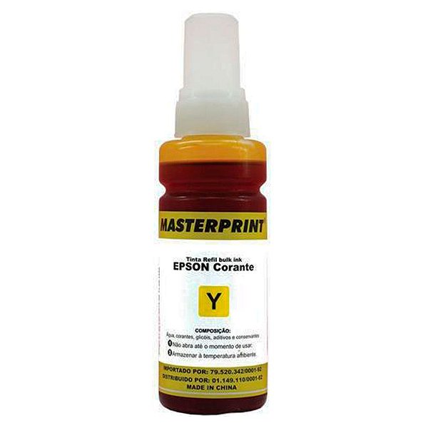 Refil de Tinta Compatível com Epson 664 Amarelo 100ml C/Caixa Masterprint
