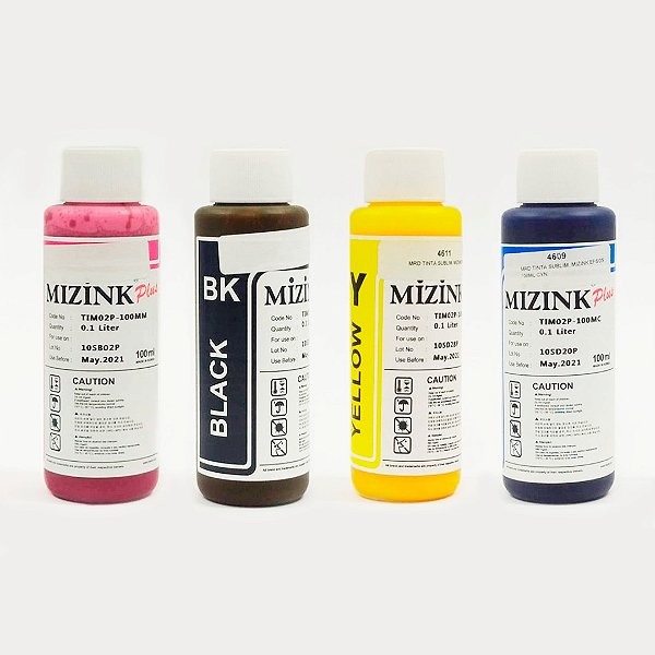 KIT Refil Tinta Sublimática para Epson Mizink 100ml