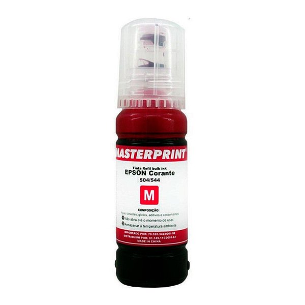Refil Compatível com Epson 504 544 Magenta Masterprint 70ml