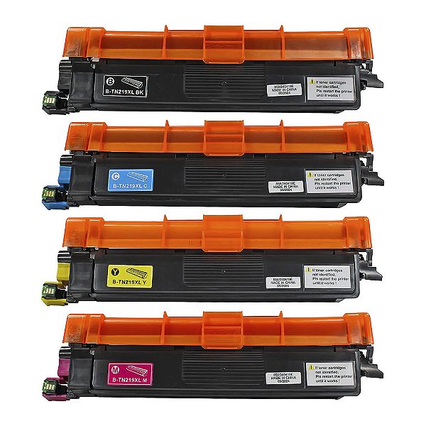 Kit 4 Toners Compativeis com Brother Tn219 HL L3240cdw l3280cdw Dcp L3560cdw L3760cdw