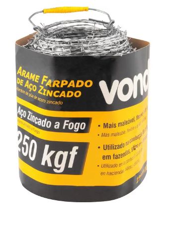 Arame Farpado 250kgf 100 Metros - Vonder - 31.74.250.100