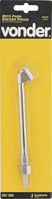 Bico Duplo para Encher Pneu com espigão femea 1/4" x Mangueira 5/16"