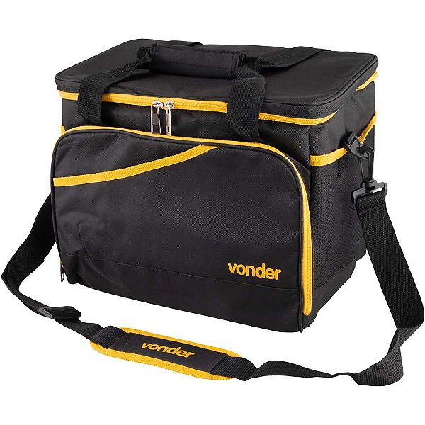 Bolsa térmica, 17 litros, preta e amarela, VONDER