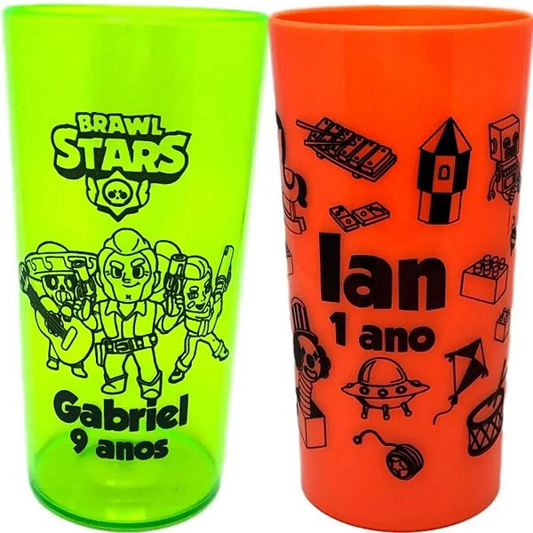 40 Copos Longdrink 320ml Personalizados frente e verso