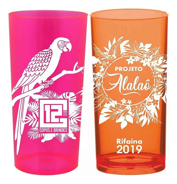 160 Copos Longdrink 320ml Personalizados frente e verso