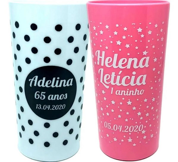 250 Copos Longdrink 320ml Personalizados frente e verso